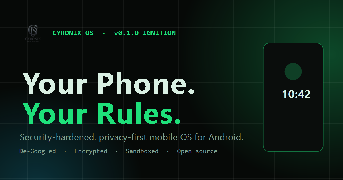 Cyronix OS — Hardened Mobile Operating System
